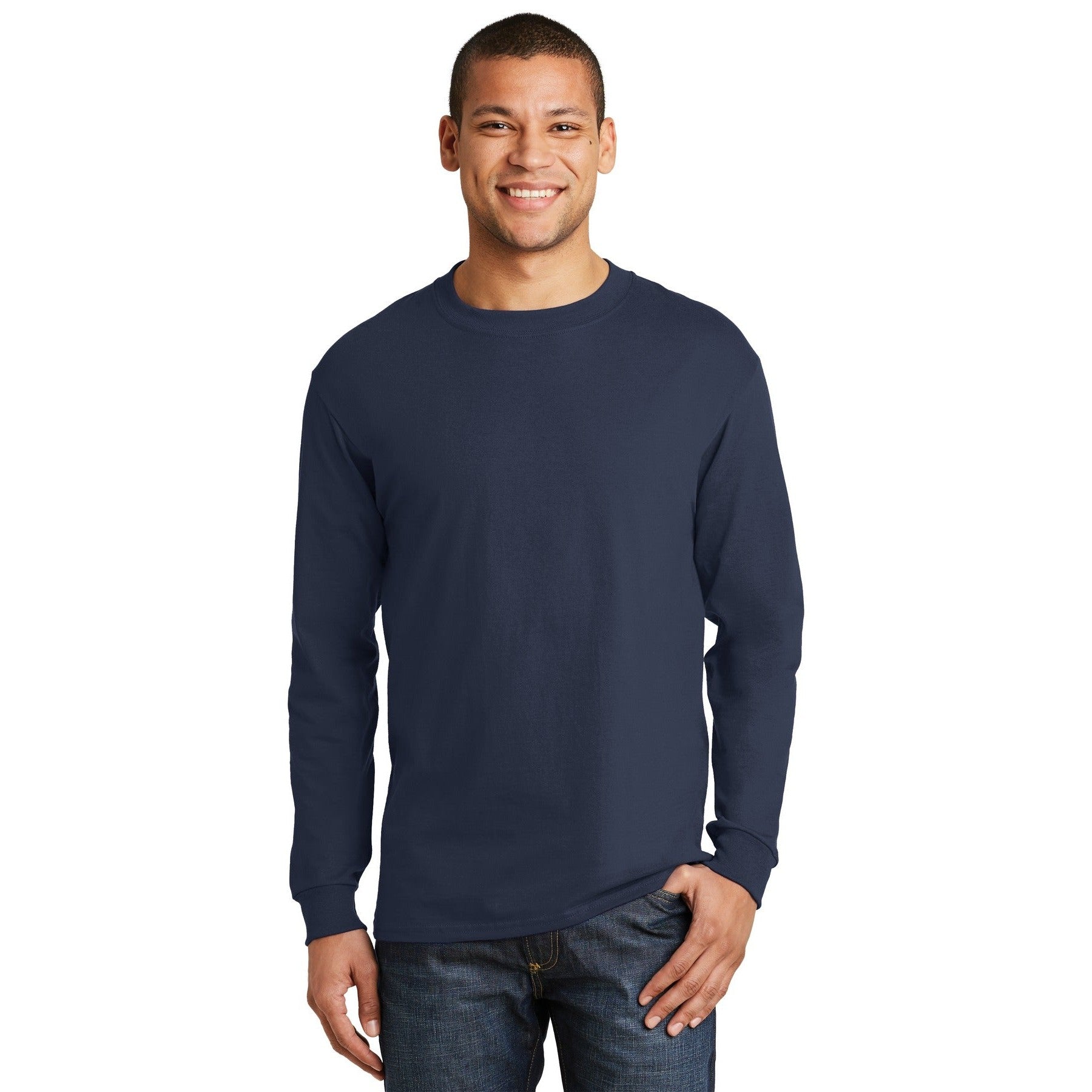 Hanes-Hanes® Beefy-T® - 100% Cotton Long Sleeve T-Shirt. 5186-MedTech-8